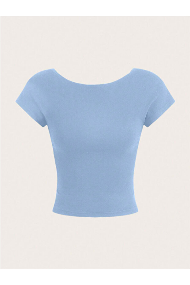 Kayık Yaka Side Gathered Body-Hugging Blouse