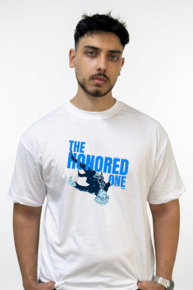 Gojo Satoru_5 Design Printed Oversize White T-Shirt