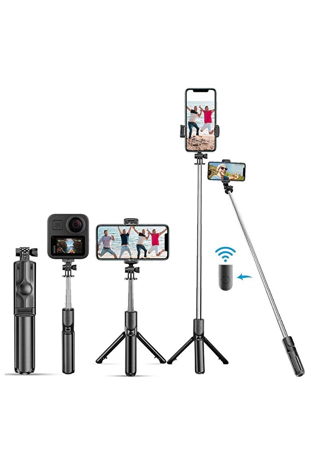 Extendable Selfie Stick, Bluetooth Selfie Stick with Tripod Stand and Detachable Wireless Remote