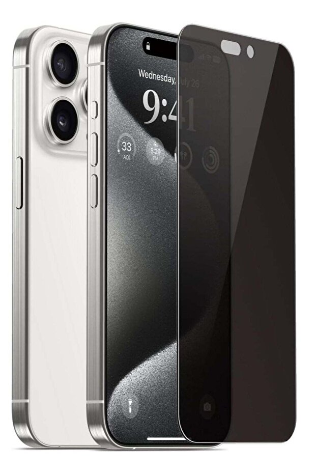 PRIVACY Tempered Glass for iPhone 15 PRO (2023) Screen Protector - [28degree 1 PACK]