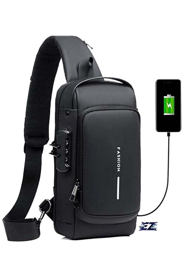 Waterproof Anti-Theft Sling Backpack for Men with USB Charging Port - Secure Crossbody Bag
