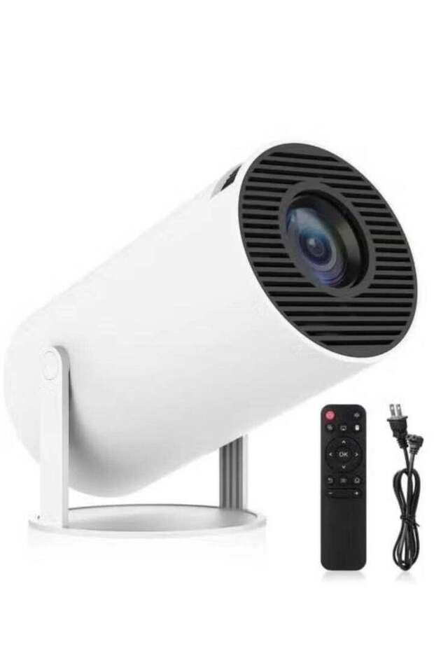 Smart Projector – Portable Full HD 1920×1080, Android 11, Built-in WiFi, 380° Rotation