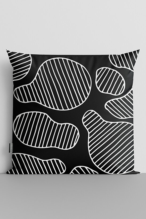 Vertical Striped Shapes Double Sided Digital Printed Throw Pillow Cover