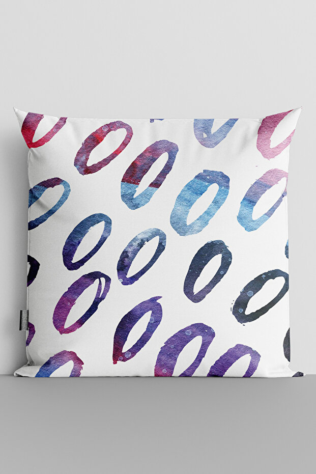 Colorful Circles Double Sided Digital Printed Throw Pillow Cover - 2559