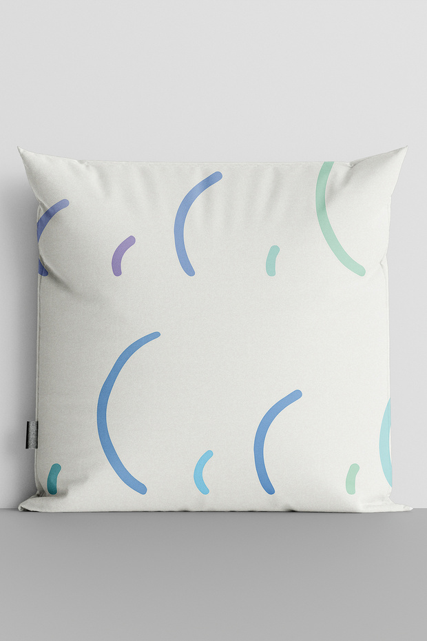 Half Circles Double Sided Digital Printed Pillow Throw Pillow Cover-691