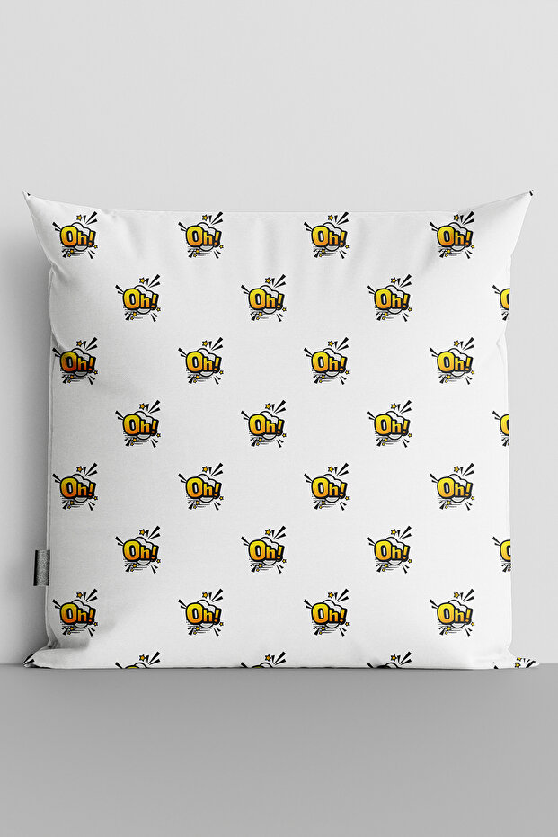 Popart Oh Written Double Sided Digital Printed Pillow Pillow Cover-52