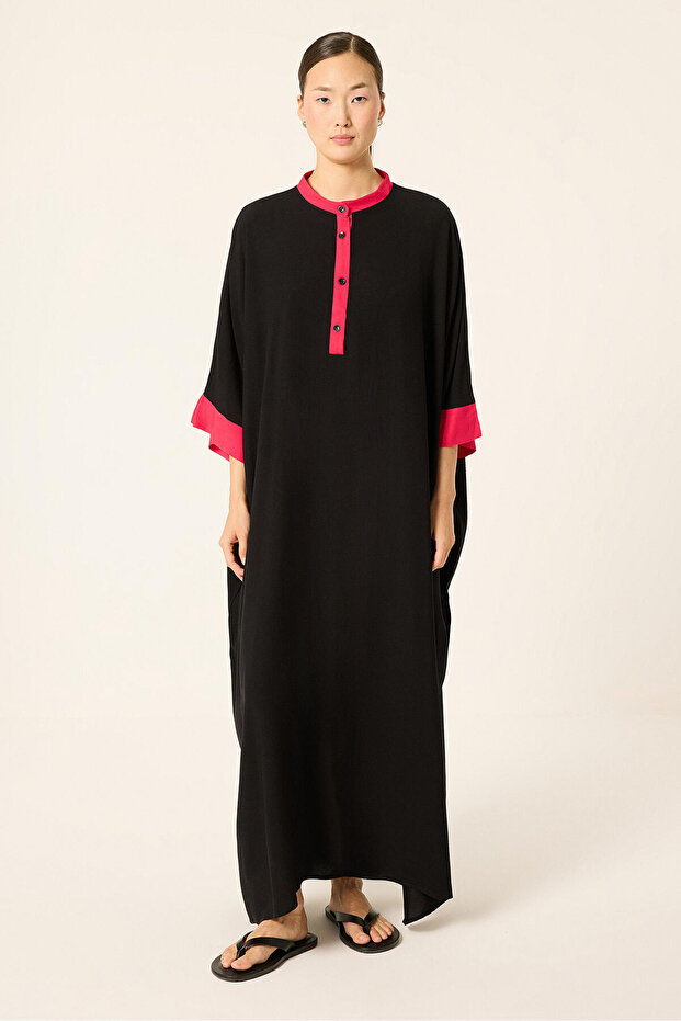 Embroidered Oversize Viscose Dress