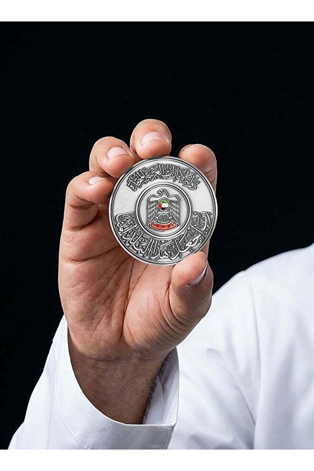 Rovatti Silver UAE Coin with Fighter Jet Print