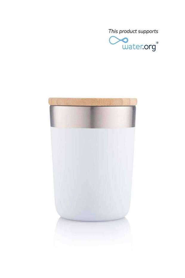 R-LAREN - CHANGE Collection Recycled Insulated Mug - White