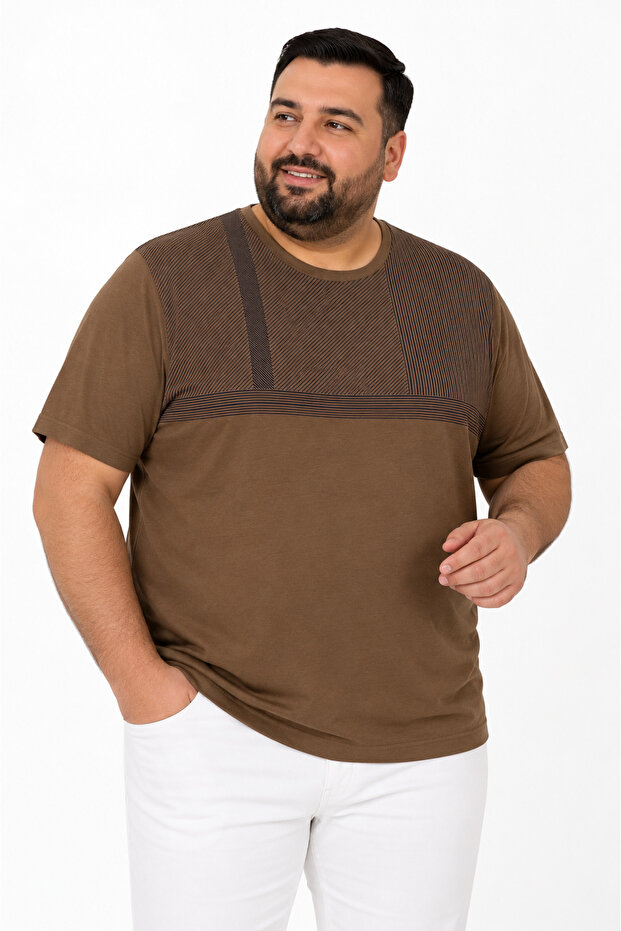 Large Size Cotton Comfortable Fit Daily Use Crew Neck Men's T-Shirt