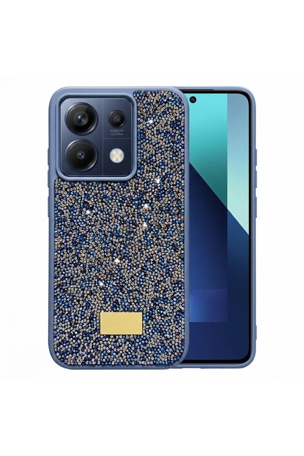 Xiaomi Redmi Note 13 Case with Silicone Edges and Shiny Lux Diamond Cover
