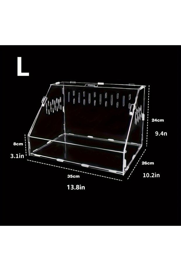 L 1 Piece, Only Selling the Tank: Acrylic Quail Breeding Box, Reptile Pet Box for Turtles, Lizards,.
