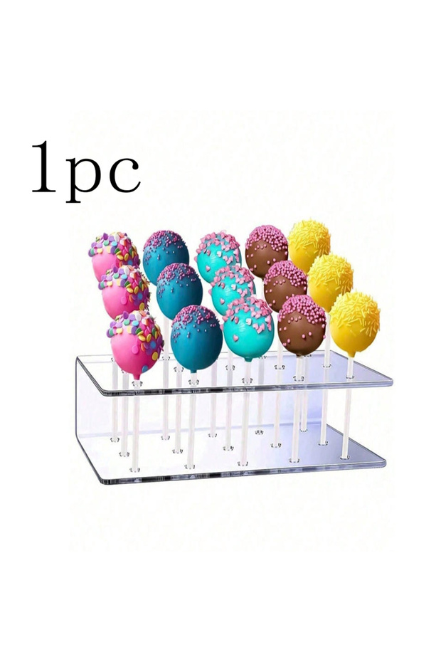 WHITE 1pc Clear Acrylic Cake Stand, Dessert Display Rack, Birthday Party Gathering Table Decoration,