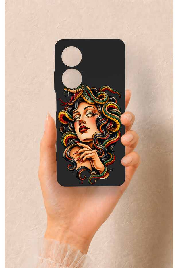 Oppo A60 Compatible Medusa Patterned Silicone Case