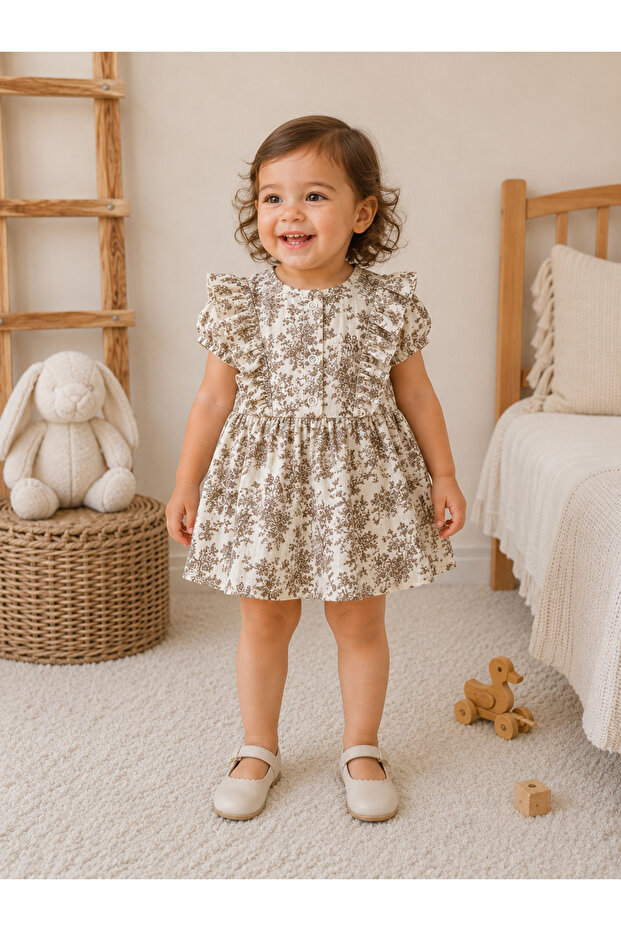 Double Layer Organic Muslin Baby Dress