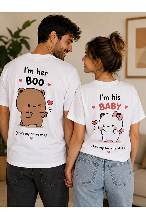 Loved Combination Basic T-Shirt (2 Pieces Will Be Sent, Contact the Q&A Section for Different Size Selection)