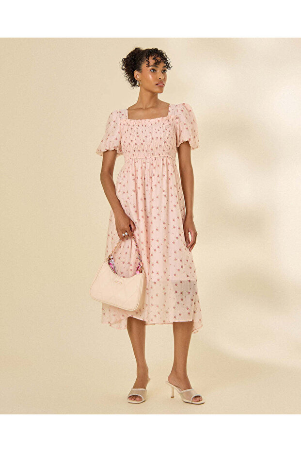 Women Pink Plain Casual Dress