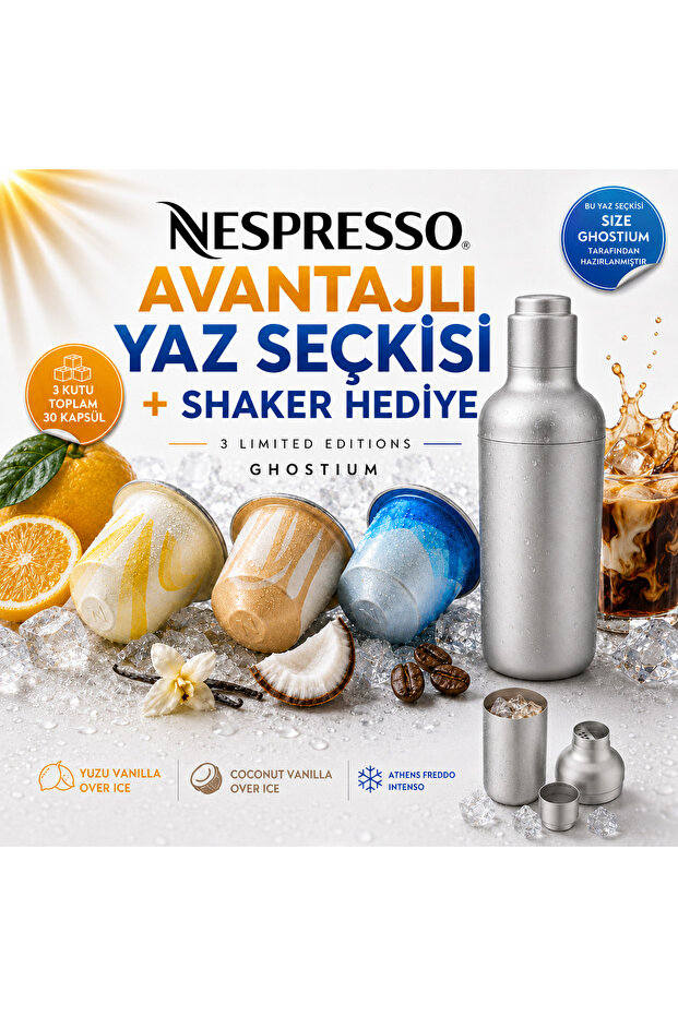 Summer Selection Cold Coffee 3-Piece Set Coconut - Yuzu - Athens + Original Barista Shaker I Ghostium