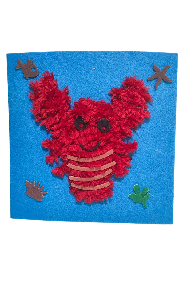 Felted Lobster Knitting Set | Do It Yourself (DIY) Children's Craft Activity | Felt Hobby Set