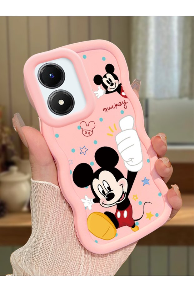 Vivo Y02S Compatible Case Camera Protective Pink Silicone Couple Phone Case Cute Pattern