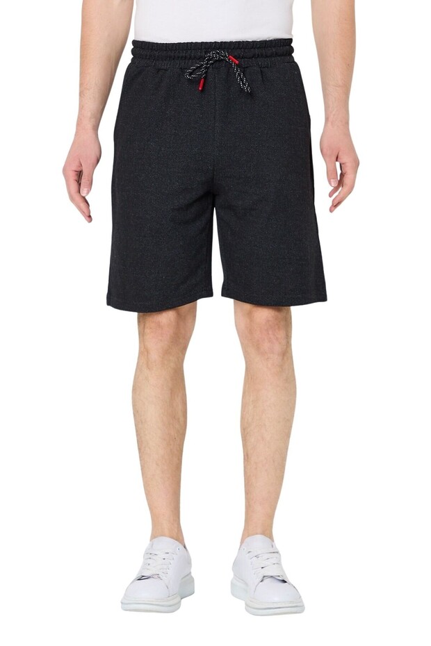 Men's Relaxed Fit Shorts with Side Pockets and Elastic Waistband