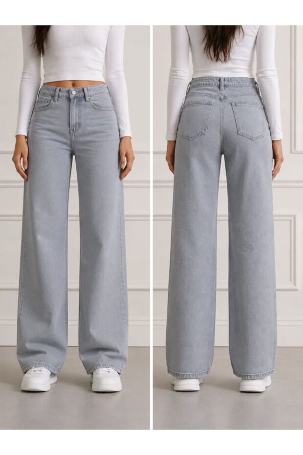 Gray Denim Pants