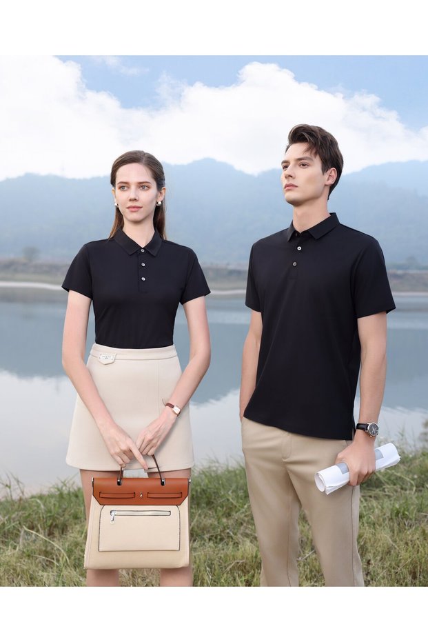 Arw50359 Seri̇ntutan--High Quality Buttoned 200/1 Special Production Polo Collar Tshirt