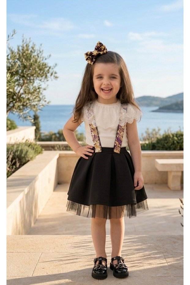 Girl's salopet-badi-buckle set
