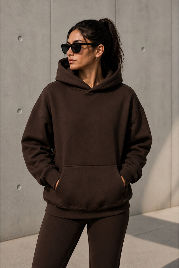 Women's Winter Oversize Hooded Sweatshirt