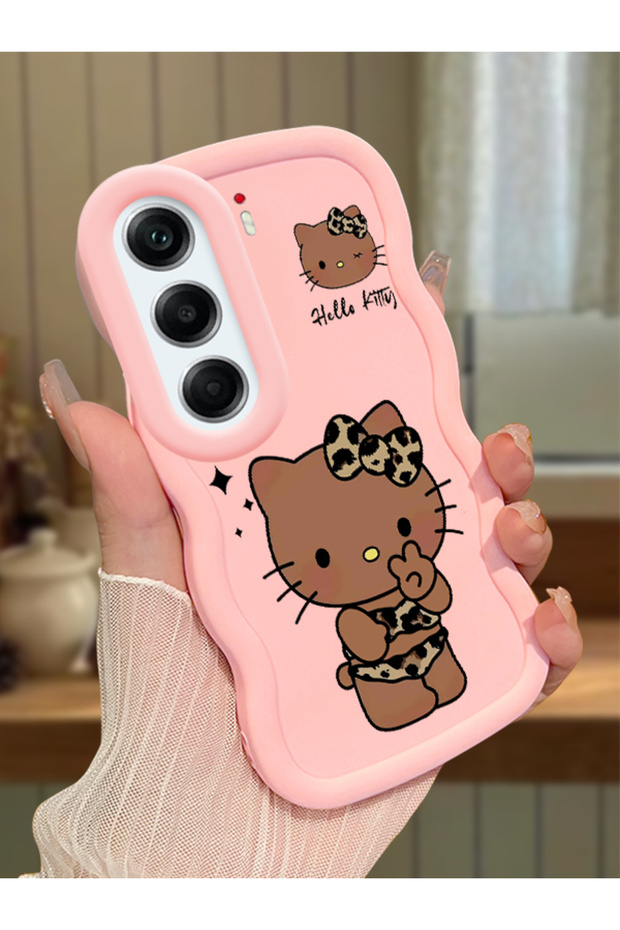 Tecno Camon 40 Pro 5g Compatible Case Camera Protector Pink Silicone Couple Phone Case Kitty Pattern