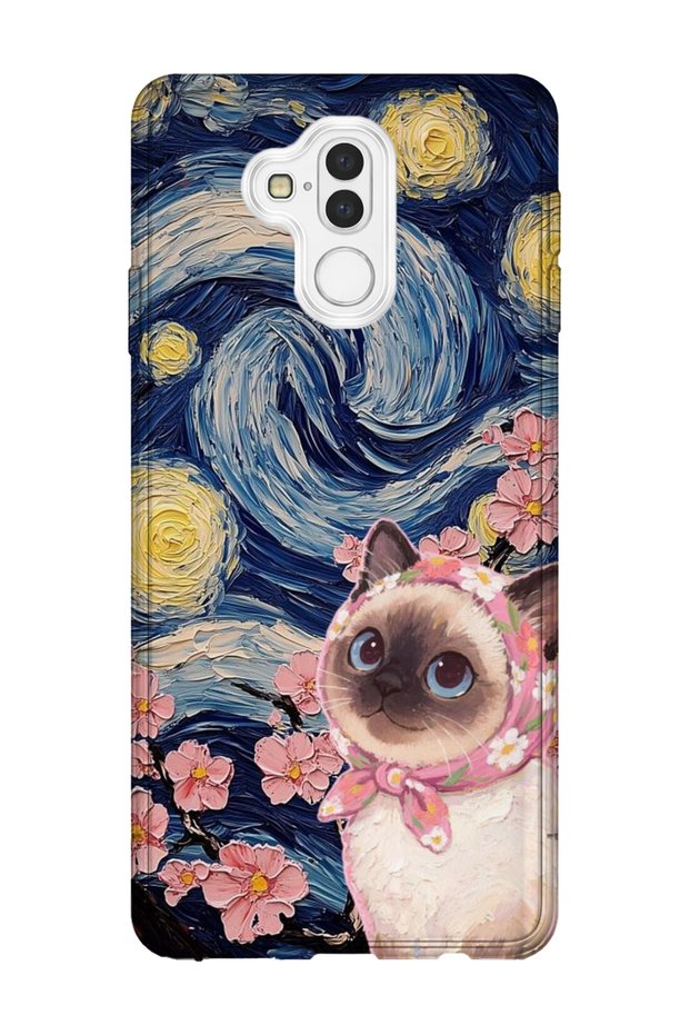 Huawei Mate 20 Lite Compatible Printed Transparent Phone Case |   Collection: Kawaii Cat
