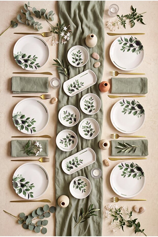 Solis 14 Piece 6 Person Ceramic Breakfast Set, Breakfast Set