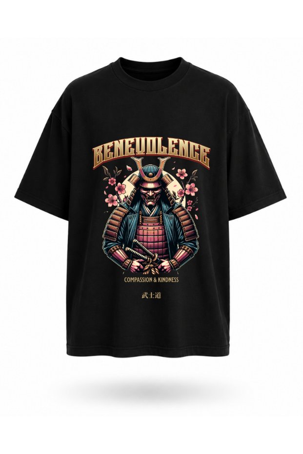Japanese Warrior Graphic Printed Streetwear Anime T-Shirt