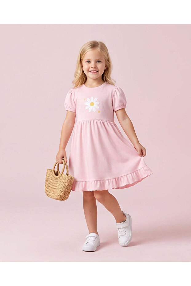 Girls Pink Casual Dress