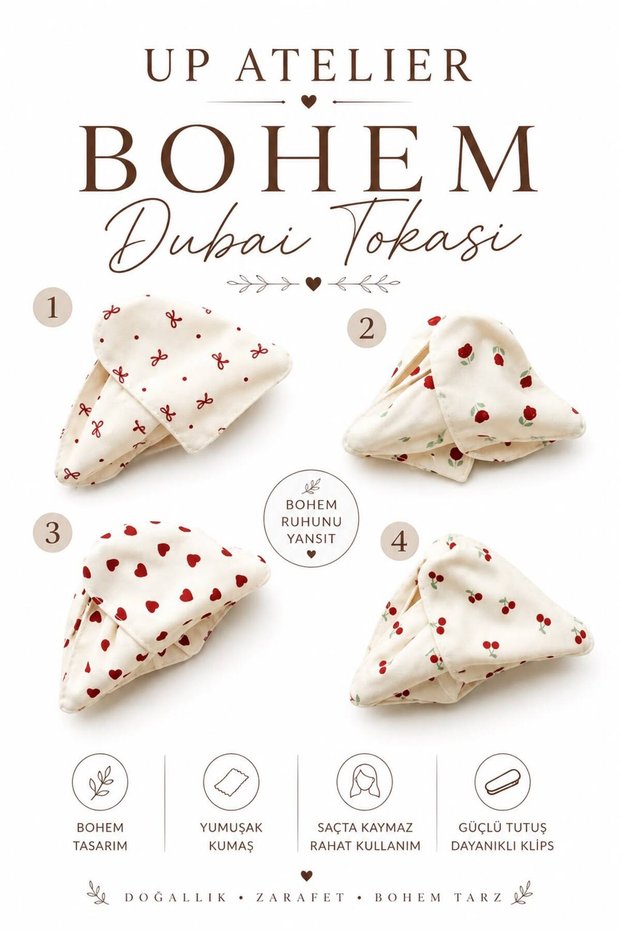 Bohemian Dubai Hairpins Number 1 Red Bow