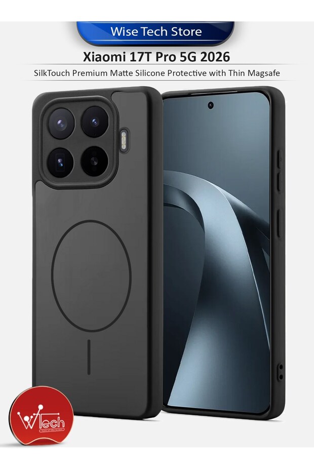 Xiaomi 17T Pro 5G 2026 SilkTouch Premium Matte Silicone Protective with Thin Magsafe Case Cover