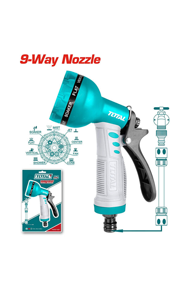 مسدس رش ماء 9-WAY THWS010901 توتال