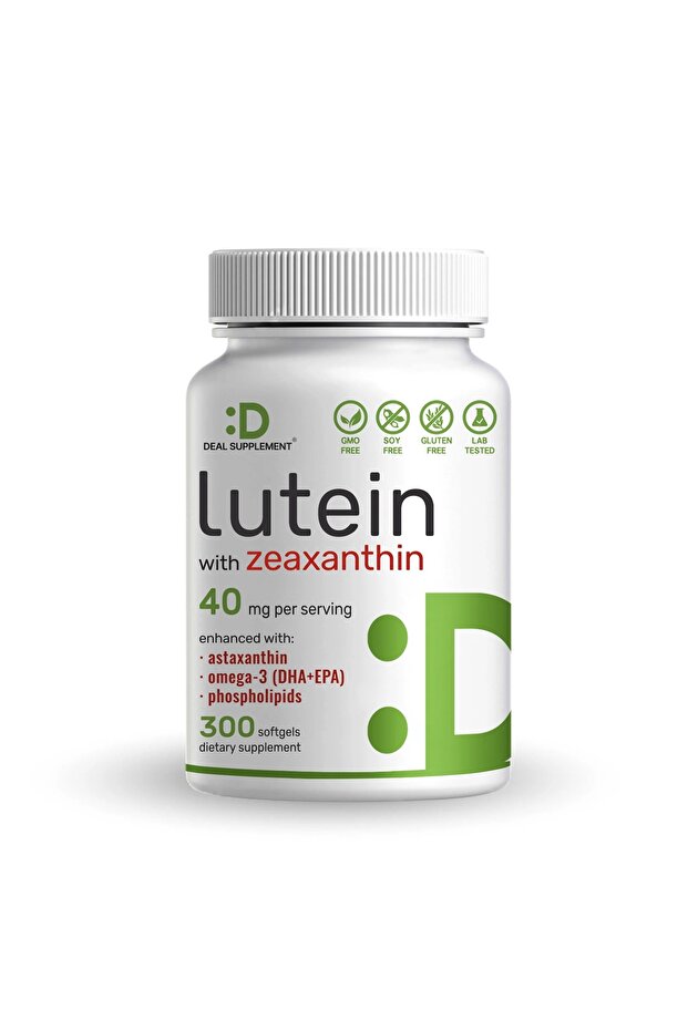 Lutein and zeaxanthin supplements, 40mg per serving, 300 softgels