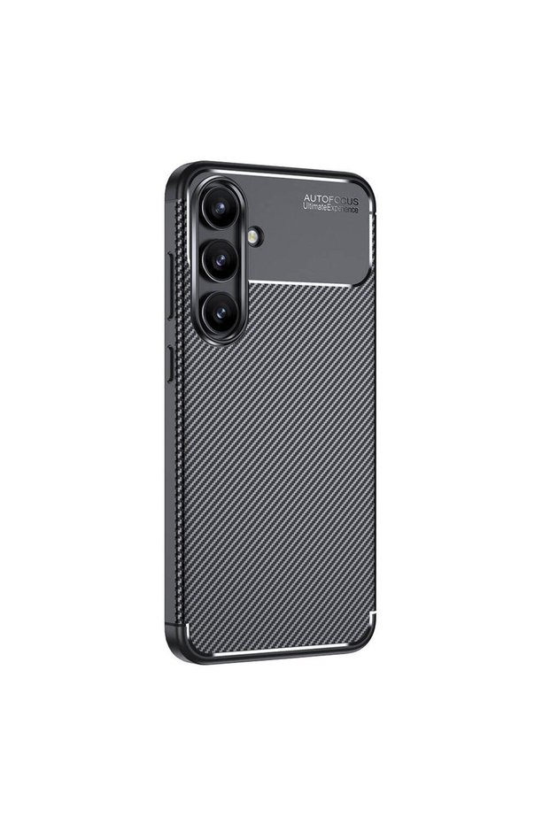Galaxy S24 Fe Case Carbon Look Silicone with Camera Protection Ultimate Protection Brsa