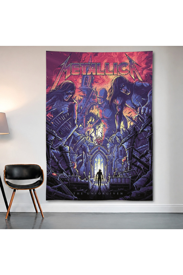 Metallica Wall Cloth Wall Tapestry First Quality Satin Fabric Poster