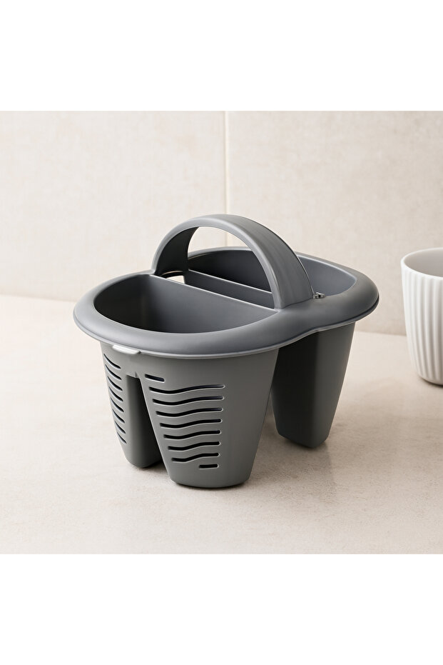 4-Compartment Plastic Countertop Cutlery Holder