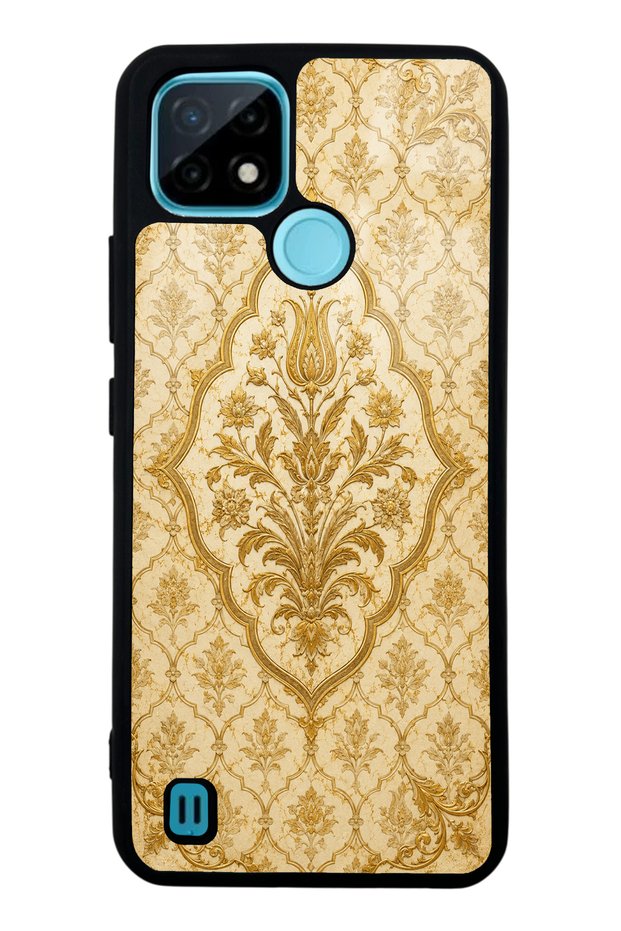 Realme C21 Ivory Ottoman Gold Design Glossy Phone Case