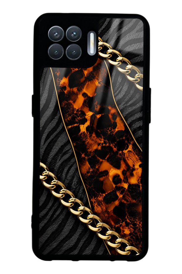 Oppo Reno 4 Lite Golden Eclipse Design Glossy Phone Case