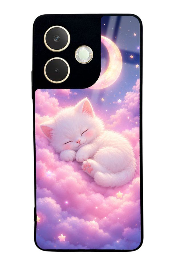 Oppo A5 Pro Moonlit Dream Kitten Design Glossy Phone Case