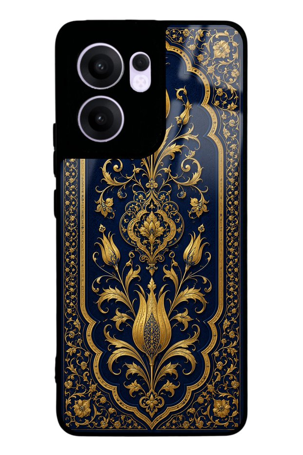 Oppo Reno 13F Sapphire Ottoman Gold Design Glossy Phone Case