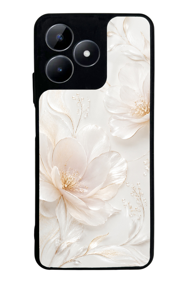 Realme C53 Ivory Pearl Blossom Design Glossy Phone Case