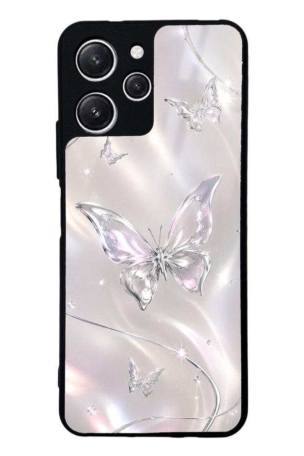 Xiaomi Redmi 12 Crystal Whisper Butterfly Design Glossy Phone Case