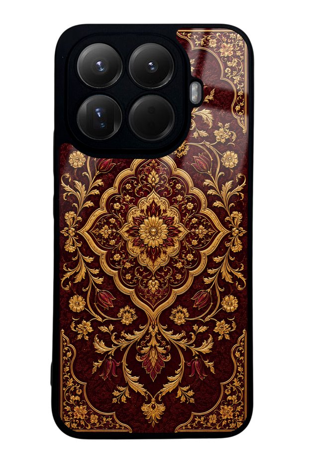 Xiaomi Mi 15t Pro Burgundy Ottoman Gold Design Glossy Phone Case