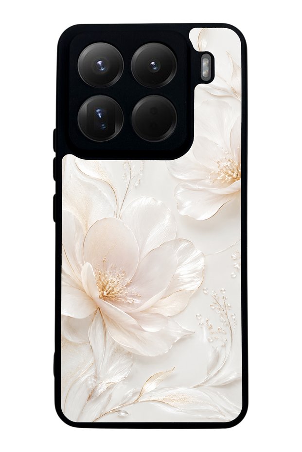 Xiaomi 15Pro Ivory Pearl Blossom Design Glossy Phone Case