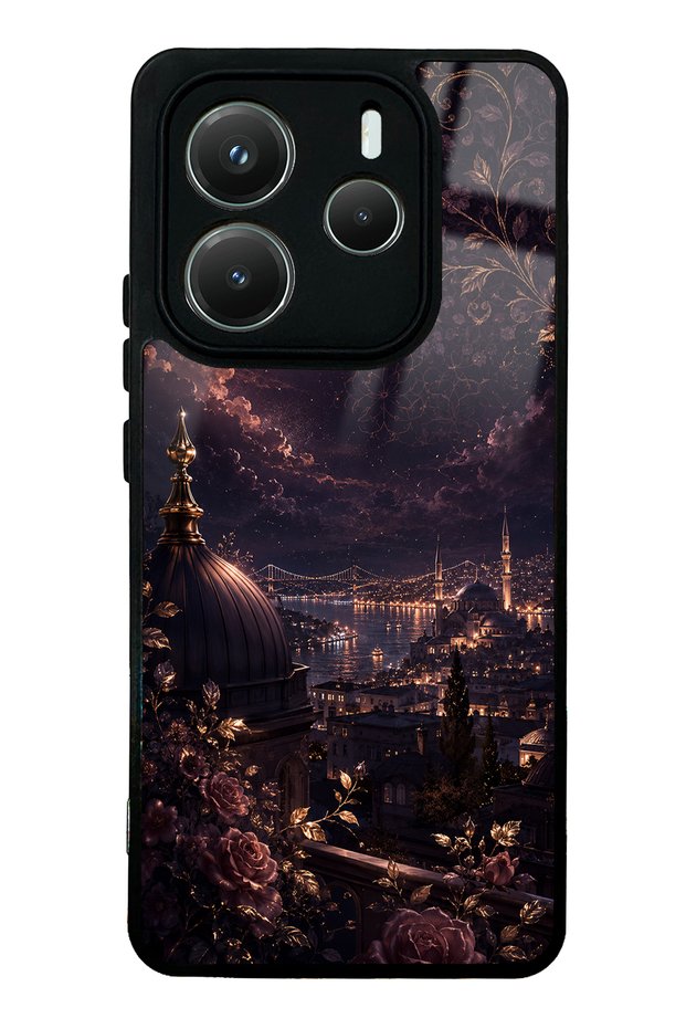 Xiaomi Redmi Note 14 5g Rosewood Bosphorus Night Design Glossy Phone Case